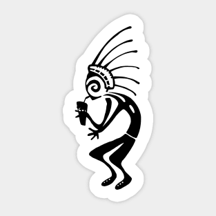 Kokopelli drink tonic white Sticker